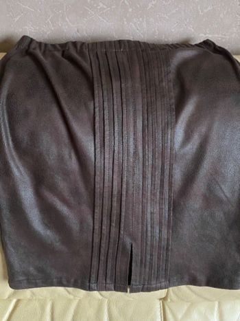 Jupe cuir souple marron T38 Lenny B
