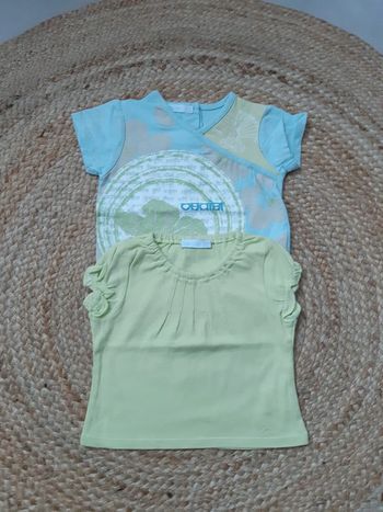 Lot de 2 tee-shirts 12 mois