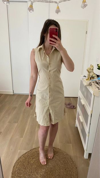 Robe beige en coton