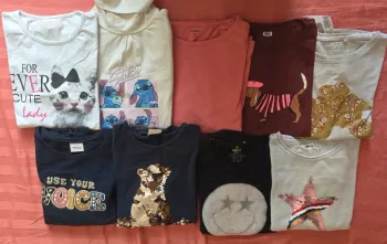 Lot 9 T-shirts 12ans