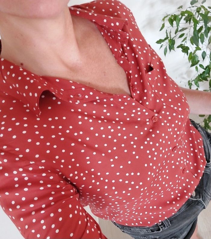 Chemise à pois terra cotta - photo numéro 3