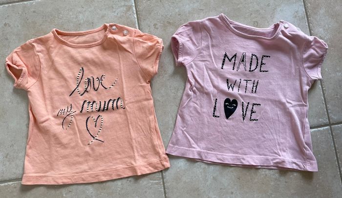 Lot de deux t-shirts manches courtes