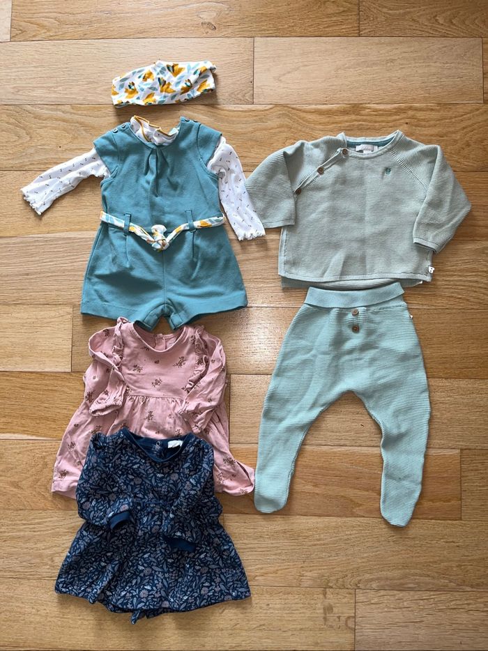 Lot bébé fille taille 6 mois Obaibi / Vert Baudet