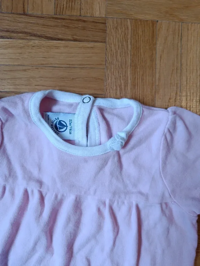 Tee shirt rose Petit Bateau 12mois 74cm - photo numéro 2