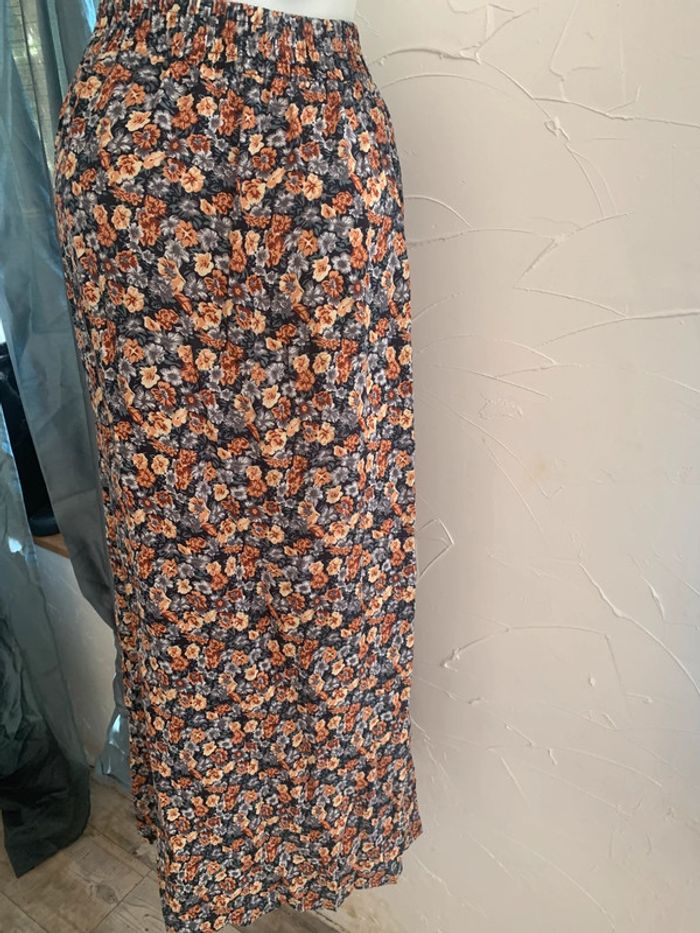 Jupe longue fleurie S-M taille élastique 100%coton - photo numéro 5