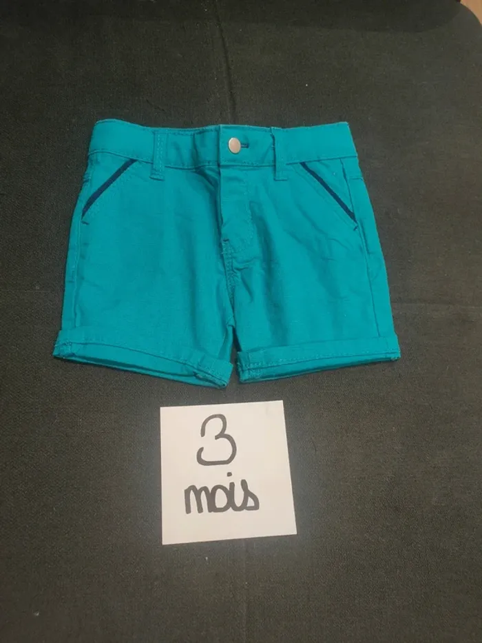 Short en jeans garçon 3 mois bleu