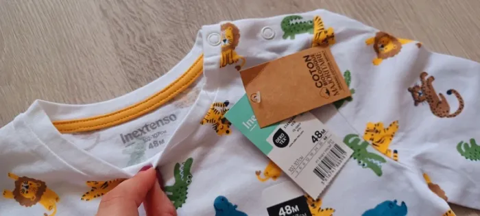 Tee-shirt manches longues garçon animaux taille 4 ans neuf avec étiquette - photo numéro 5