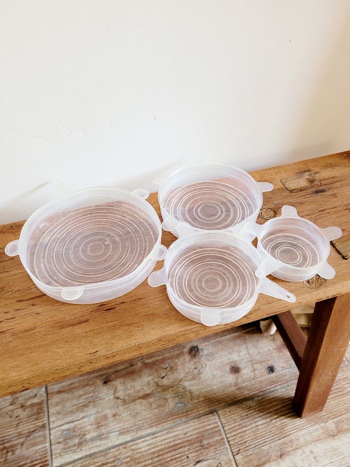 Lot de 4 couvercles en silicone - photo numéro 2