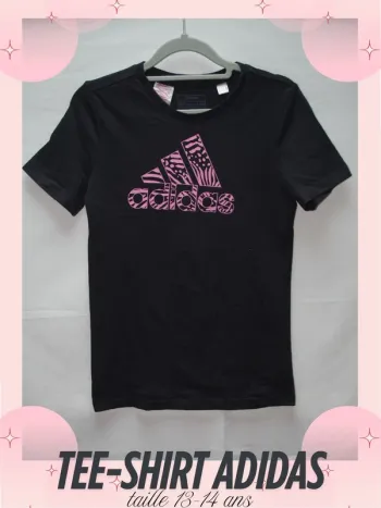 Tee-Shirt Noir Adidas - Taille 13-14 ans