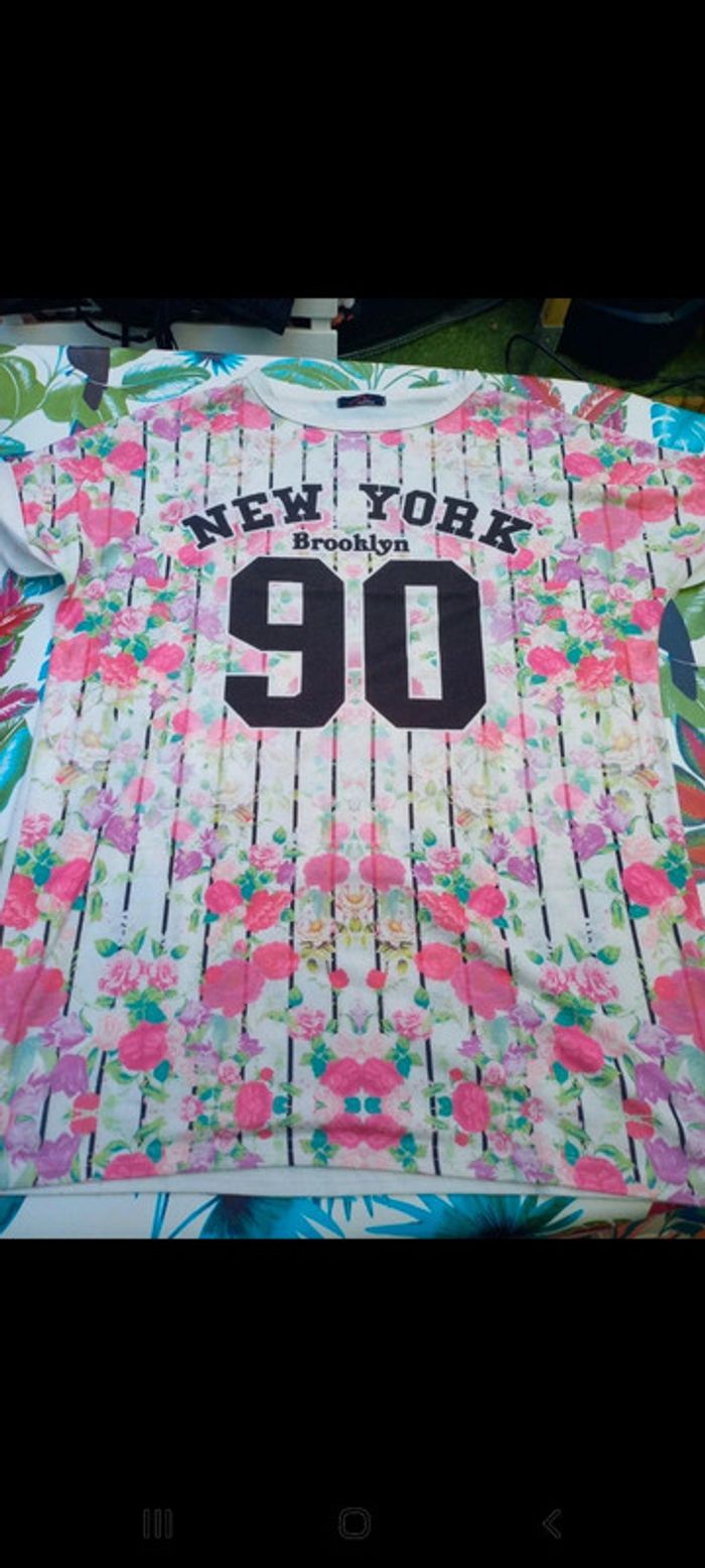 T-shirt femme JustWear Brooklyn 90 Motif floral - photo numéro 4