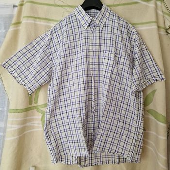 chemise à carreaux mauve jaune