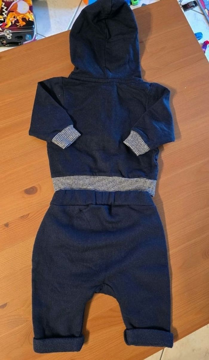 (Neufs non portés) 🤩🥰💙ensemble sweat zippé et pantalon molleton 3mois Garçon 🤩💙 - photo numéro 2