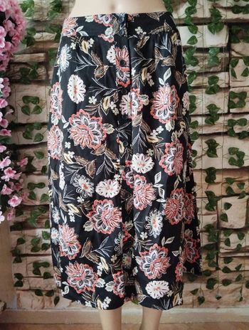🌸Jupe Mi-longue Fleurie Promod Taille 36🌸