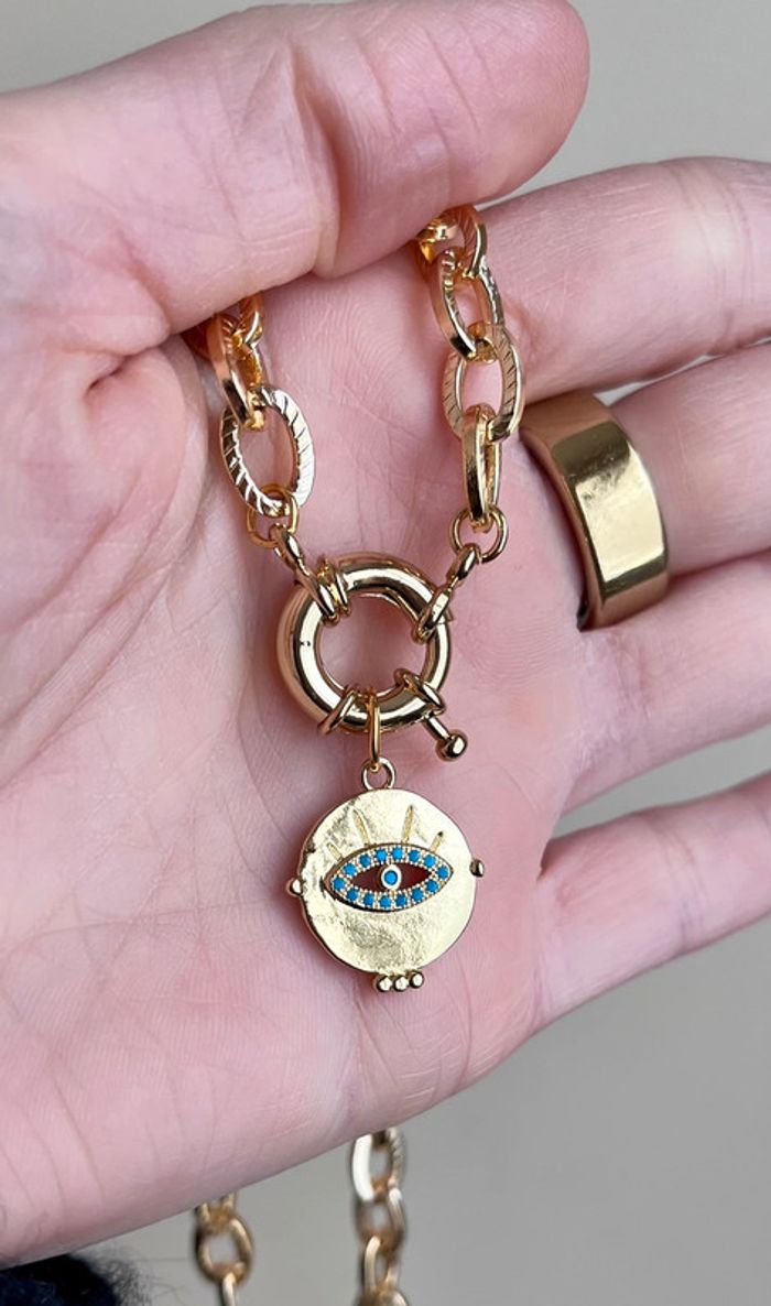 Collier gros maillons fermoir bijou