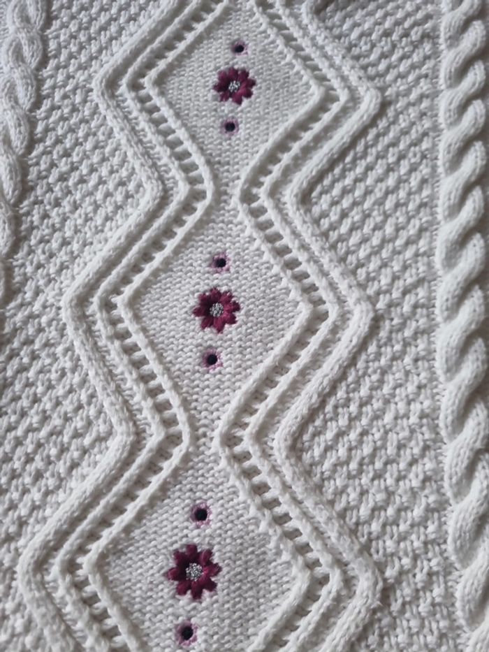 Pull blanc en laine 8 ans - photo numéro 3