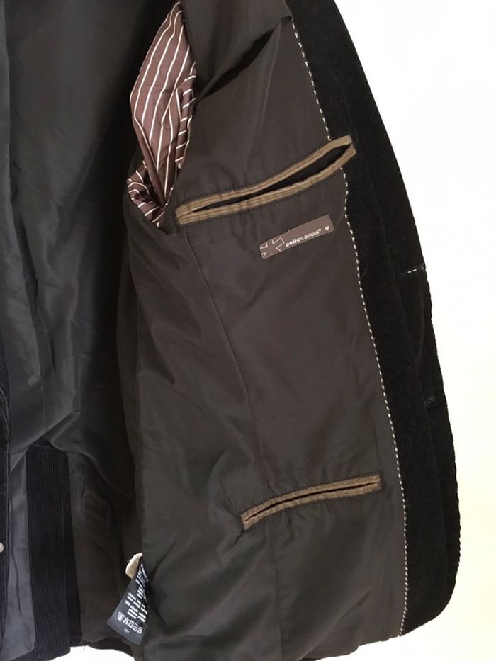 Veste blazer velours noir homme Taille M Celio casual - photo numéro 6