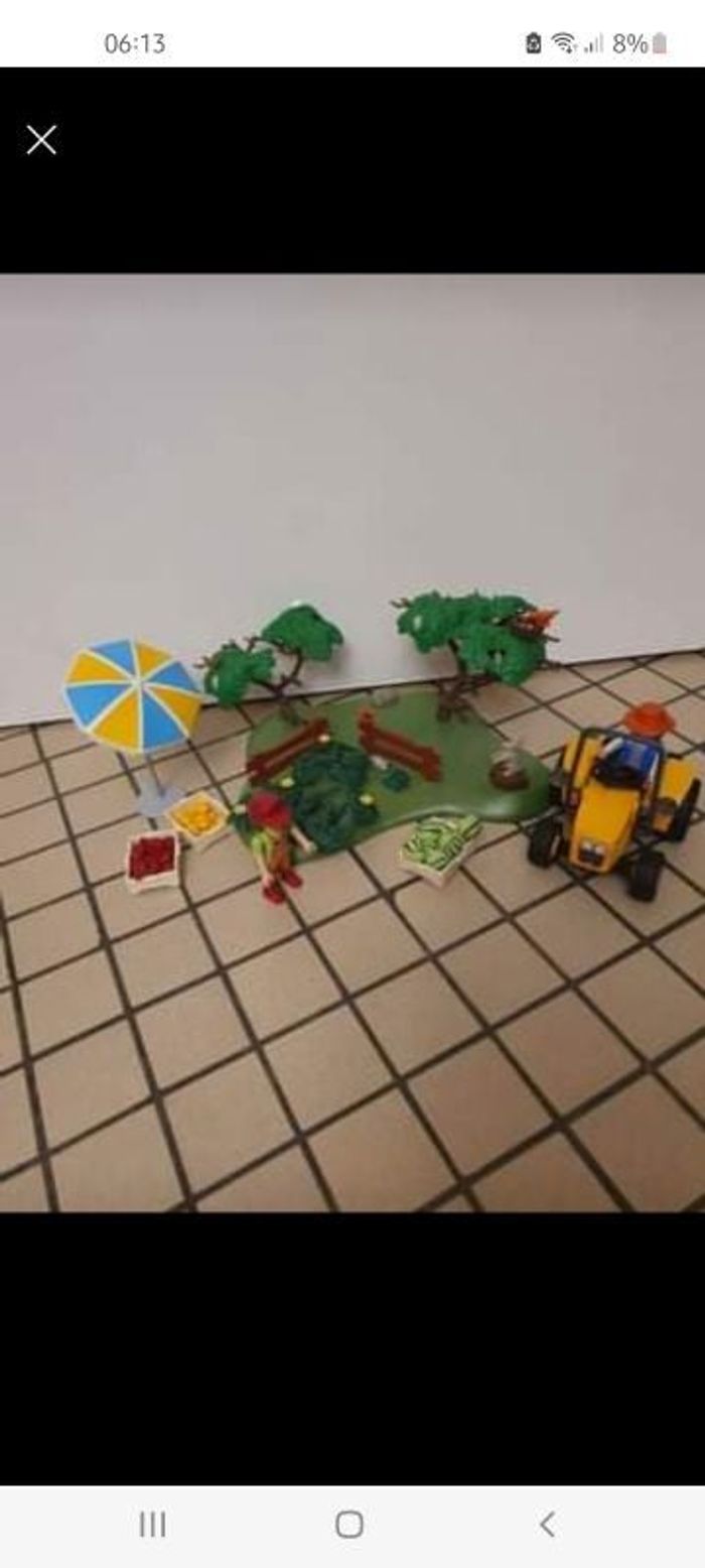 Couple de fermiers avec verger playmobil