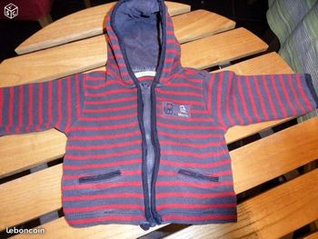 Gilet à capuche Garçon, Obaibi, taille 6 mois