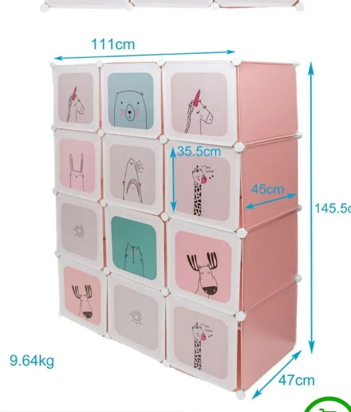 Armoire modulable enfant rose amazon - photo numéro 4