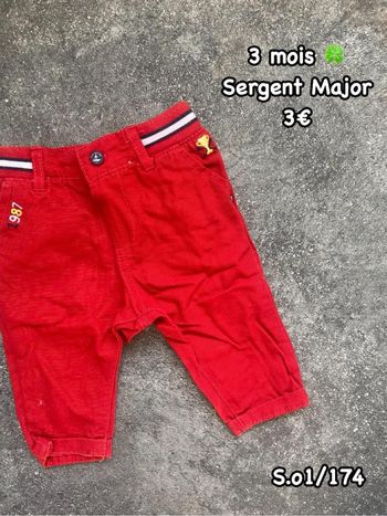 Pantalon 🍀 3 mois 🍀 Sergent Major