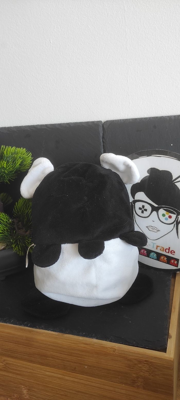 peluche Souris Panda reversible émotion tema sbabam blanc noir Marron Cat Plush - photo numéro 3