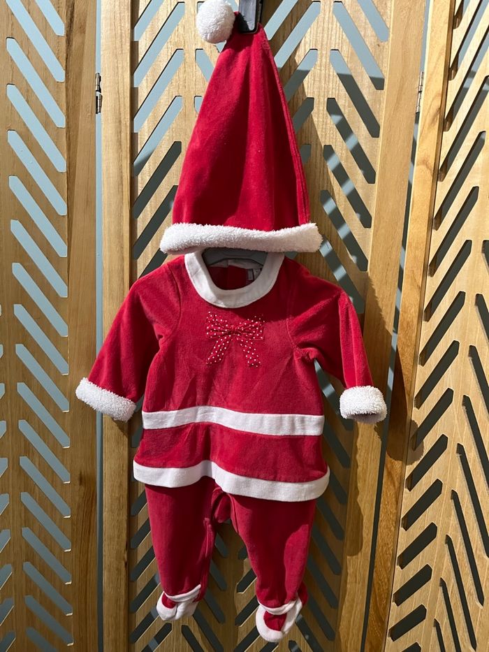 Pyjama Noël fille 6m + bonnet - photo numéro 2