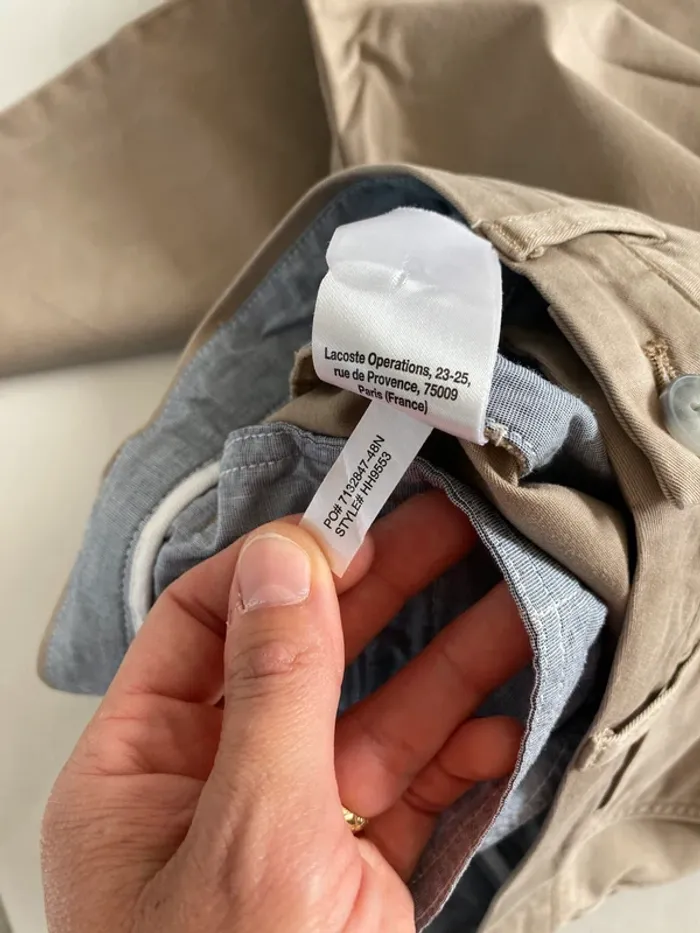 Chino Lacoste Slim Fit Taille 36 FR Comme Neuf - photo numéro 7