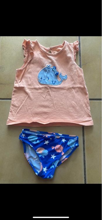 Ensemble maillot de bain et Tee shirt Tex baby