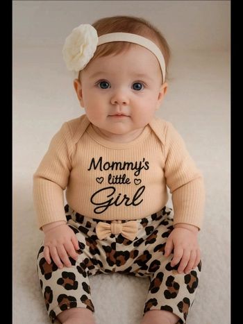 🐆 Ensemble fille leopard 6 mois