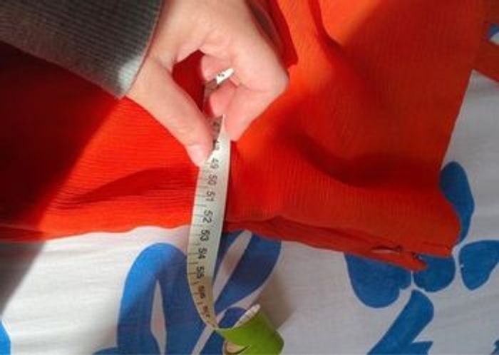 Robe longue rouge orangé taille 48 - photo numéro 6