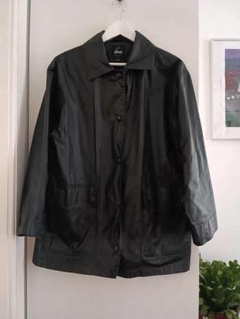 Veste vintage imperméable noire