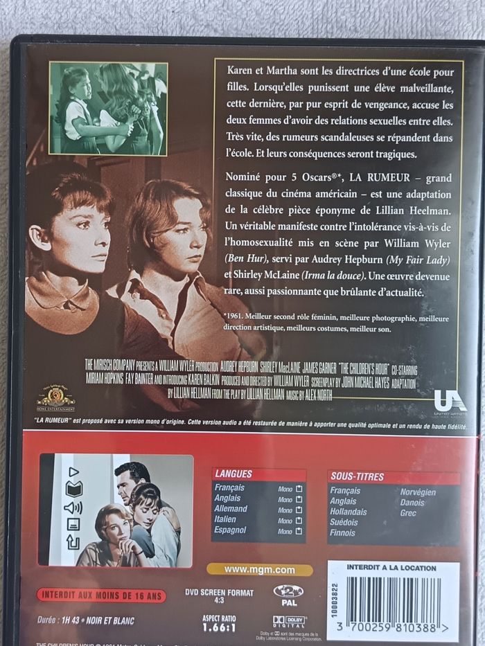 DVD La rumeur comme NEUF - photo numéro 5