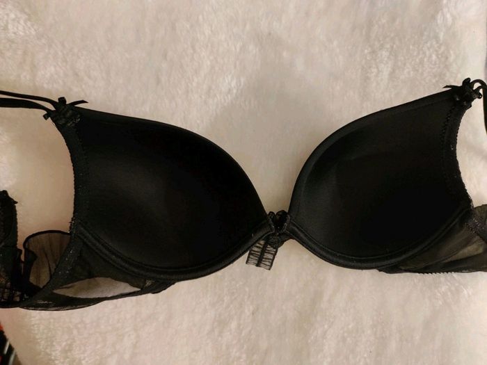 Soutien gorge à Coques Noir à froufrou _ T. 85B Eu / 70B Fr _ Darjeeling - photo numéro 11