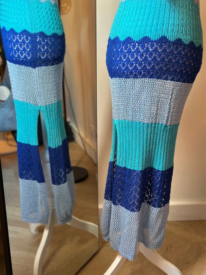 Robe longue maille bleue Alchemia Tricot – Taille unique Neuve - photo numéro 5