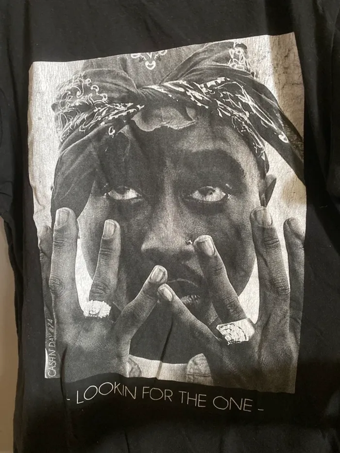 Tee Shirt Vintage 2pac imprimé - photo numéro 2
