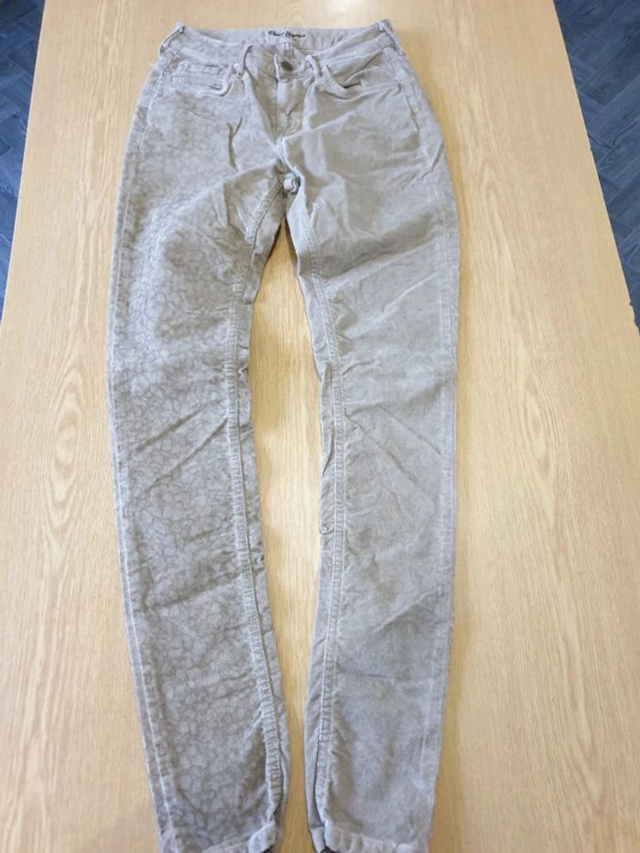 Pantalon en velours femme Pépé Jeans W28 L32 marron clair