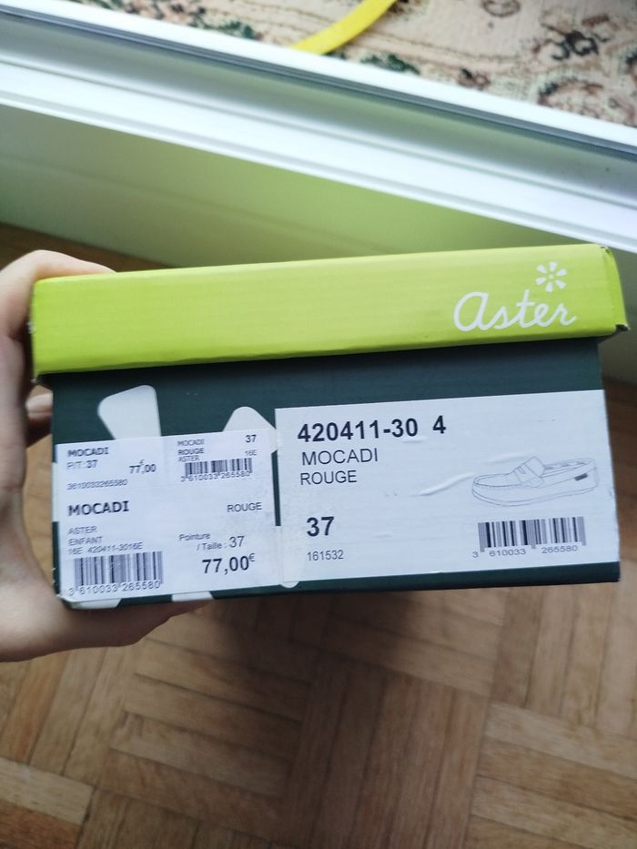 Mocassins garçon bordeaux aster 37 très bon état - photo numéro 10