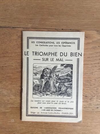 Livre « le triomphe du bien sur le mal »