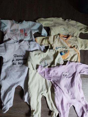 Lot 6 pyjamas velours 3 mois mixte