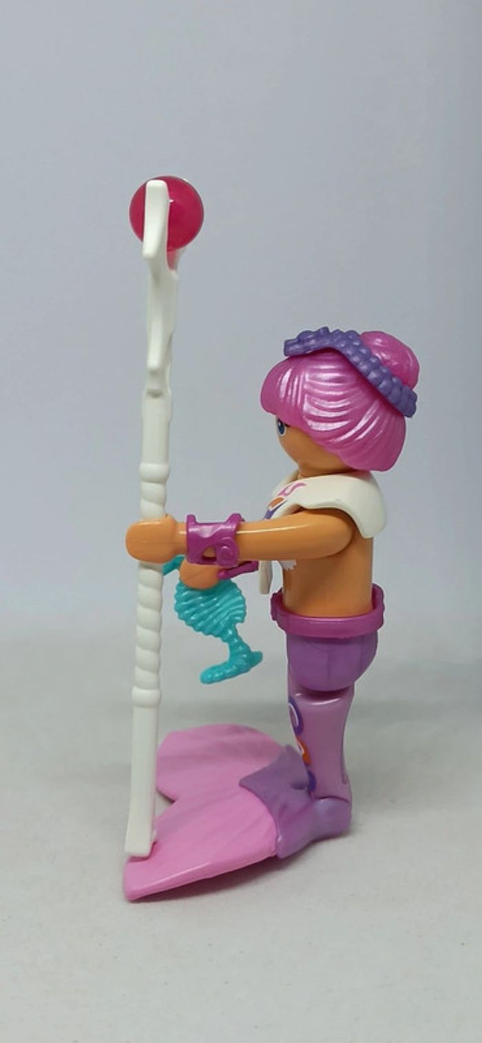 Femme sirène avec petit hippocampe bleu playmobil - photo numéro 4