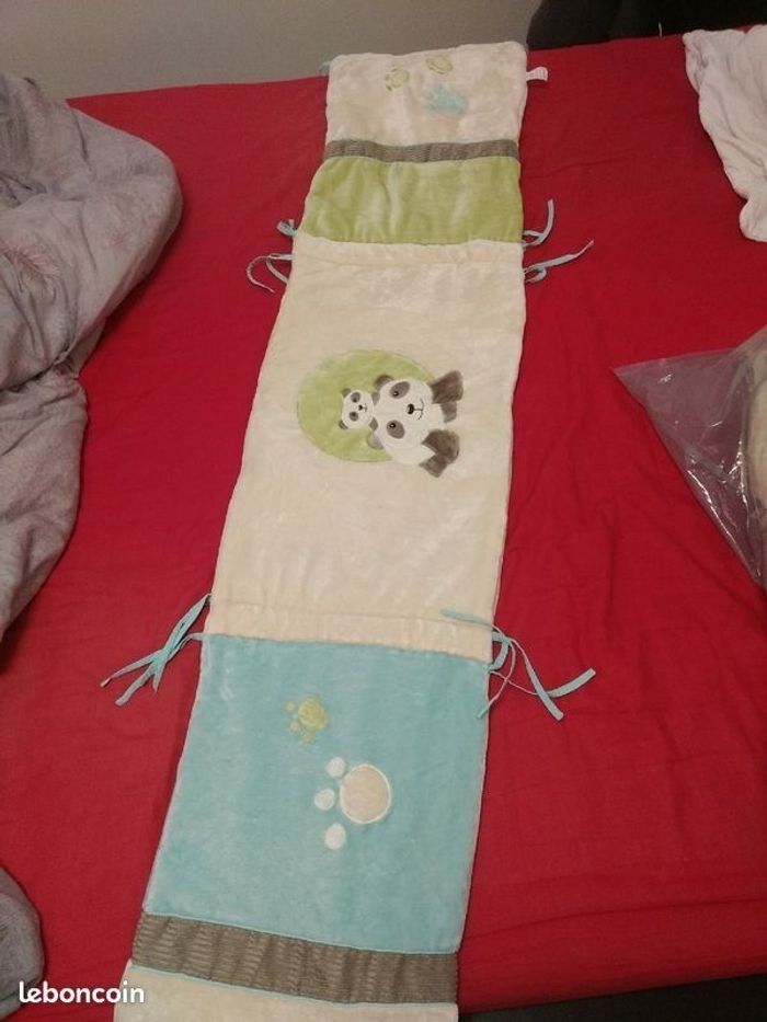 Lot plaid et tour de lit bébé hiver polaire - photo numéro 2