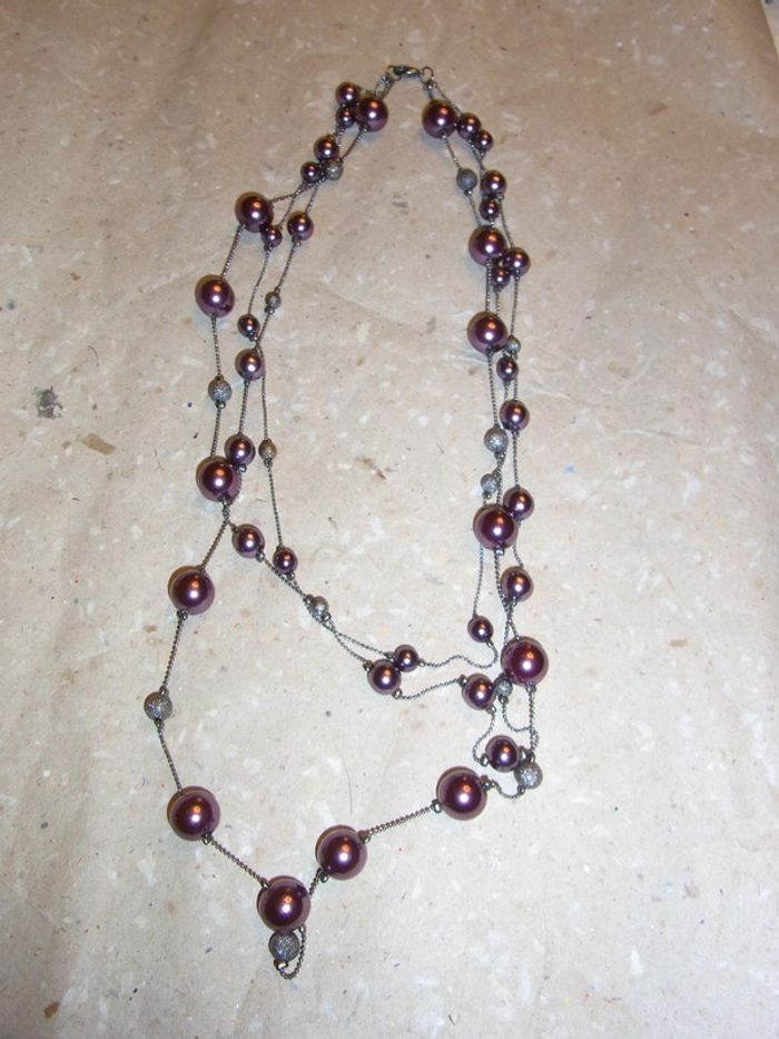 collier sautoir 3 rangs