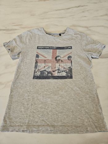 T-shirt gris IKKS thé Rolling stones 8 ans