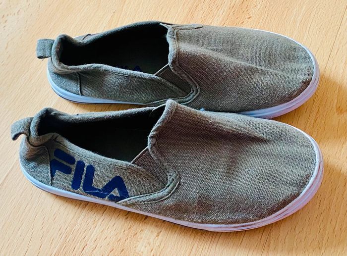 Baskets sans lacets kaki fila - photo numéro 3