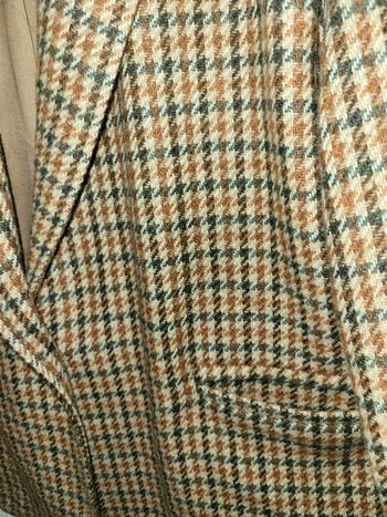 Veste à carreaux marron beige camel