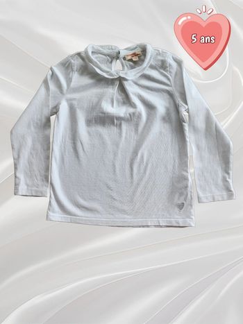 Haut manches longues col fille 5 ans