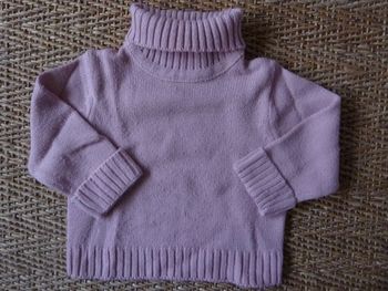 Pull col roulé rose Vert Baudet 2 ans
