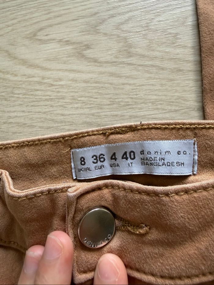 Jean slim camel marron clair denim co taille 36 S - photo numéro 4