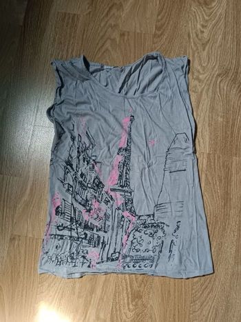 Tee shirt gris imprimé Paris 3 suisses 38/40