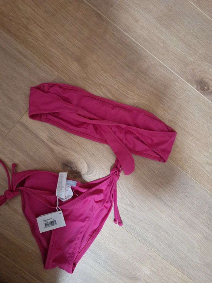 Ensemble maillot de bain 2 pièces rose fuchsia Golden Lady taille 2, 36,38 - photo numéro 6